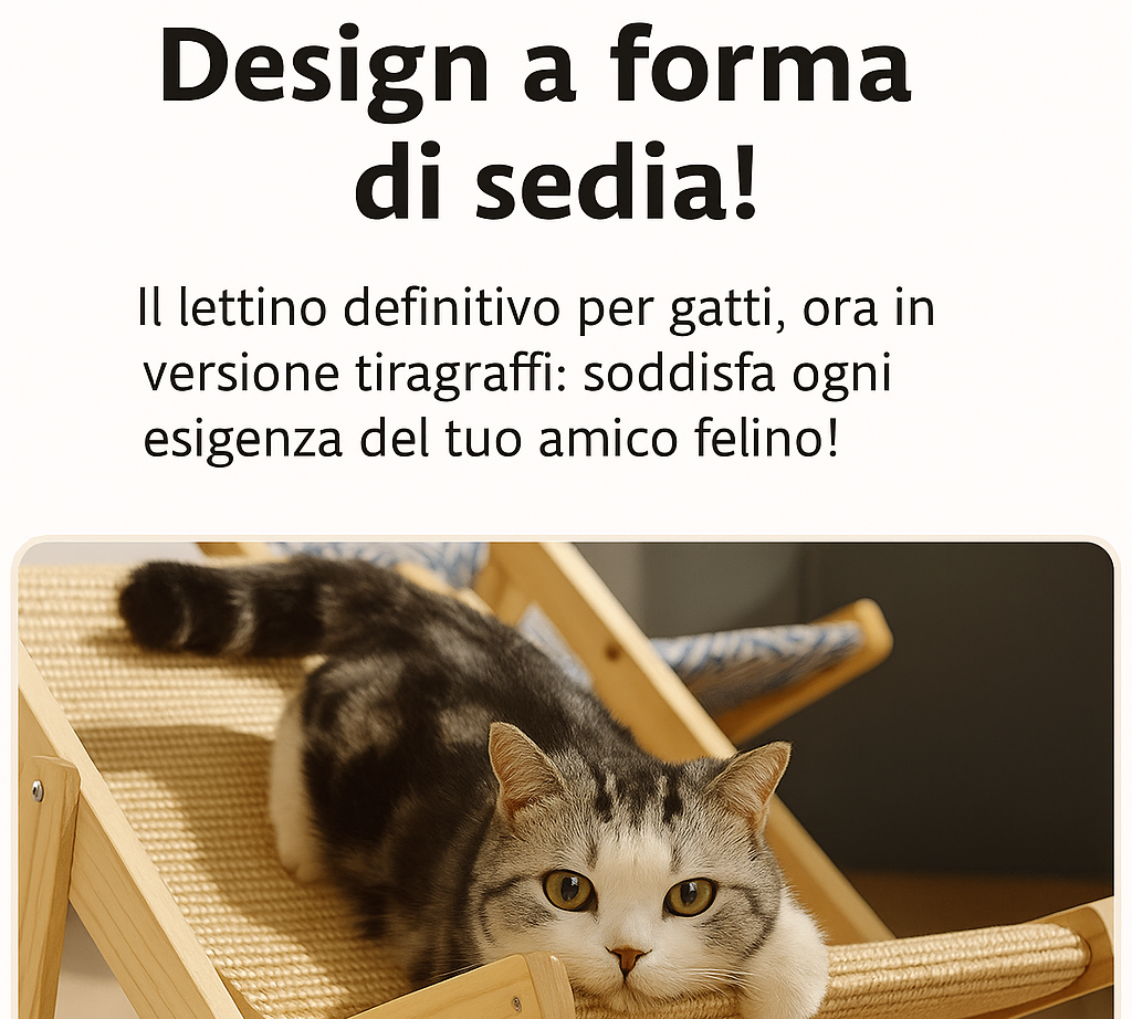 Poltrona Tiragraffi Regolabile per Gatti