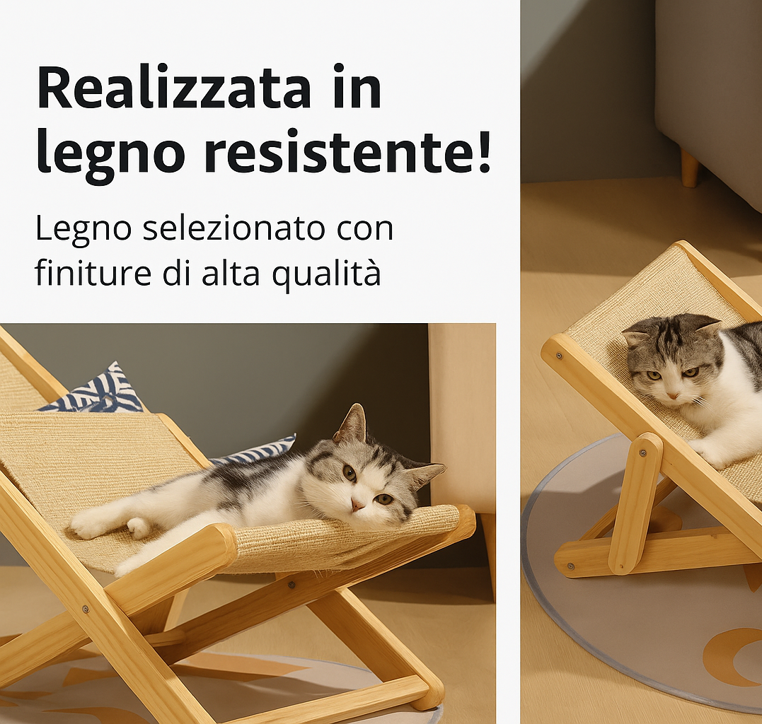 Poltrona Tiragraffi Regolabile per Gatti